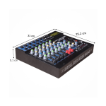 MEDHA D.J. PLUS Professional 6-Channel Stereo Echo DJ Sound Mixer with USB ,BT for All Functions Analog Sound Mixer - Image 2
