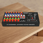 MEDHA D.J. PLUS Profressional SM-6U with built in USB Media Player 6 Channel Sterio Echo Analog Sound Mixer - Image 4